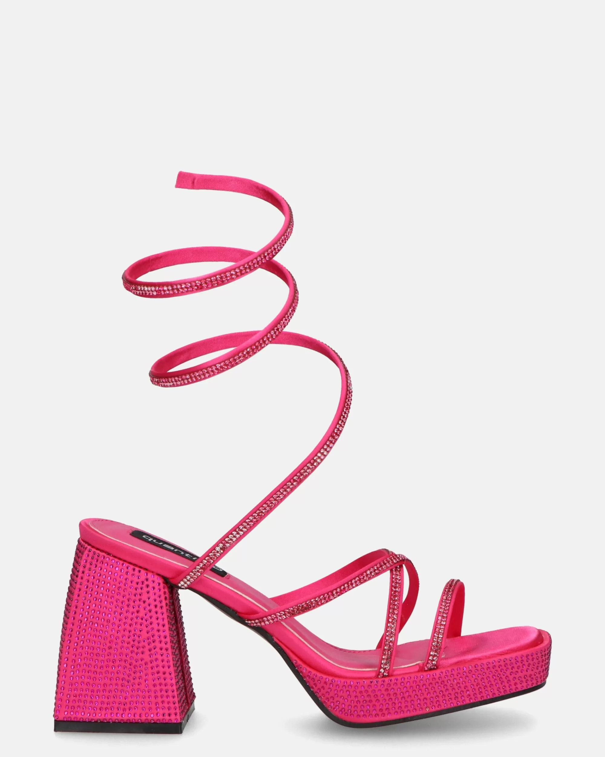 Quanticlo Azuka - Sandali Fuchsia Con Tacco E Spirale Flash Sale