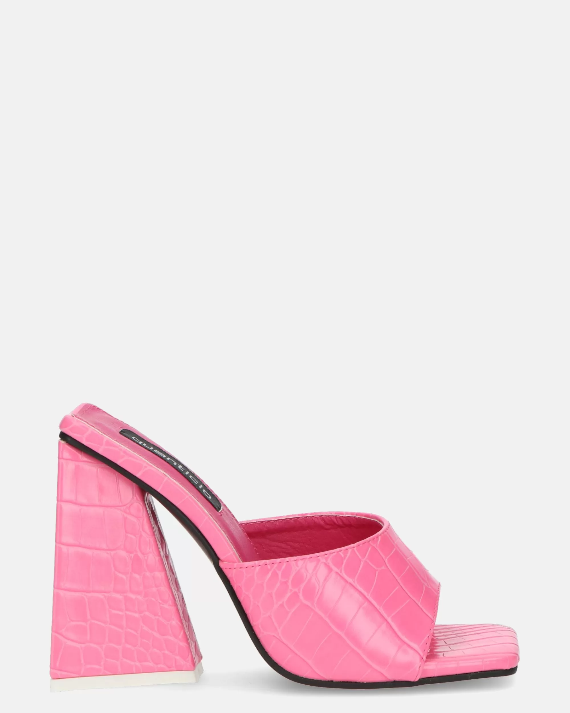 Quanticlo Buket - Sandali Con Tacco In Rosa Coccodrillo Sale