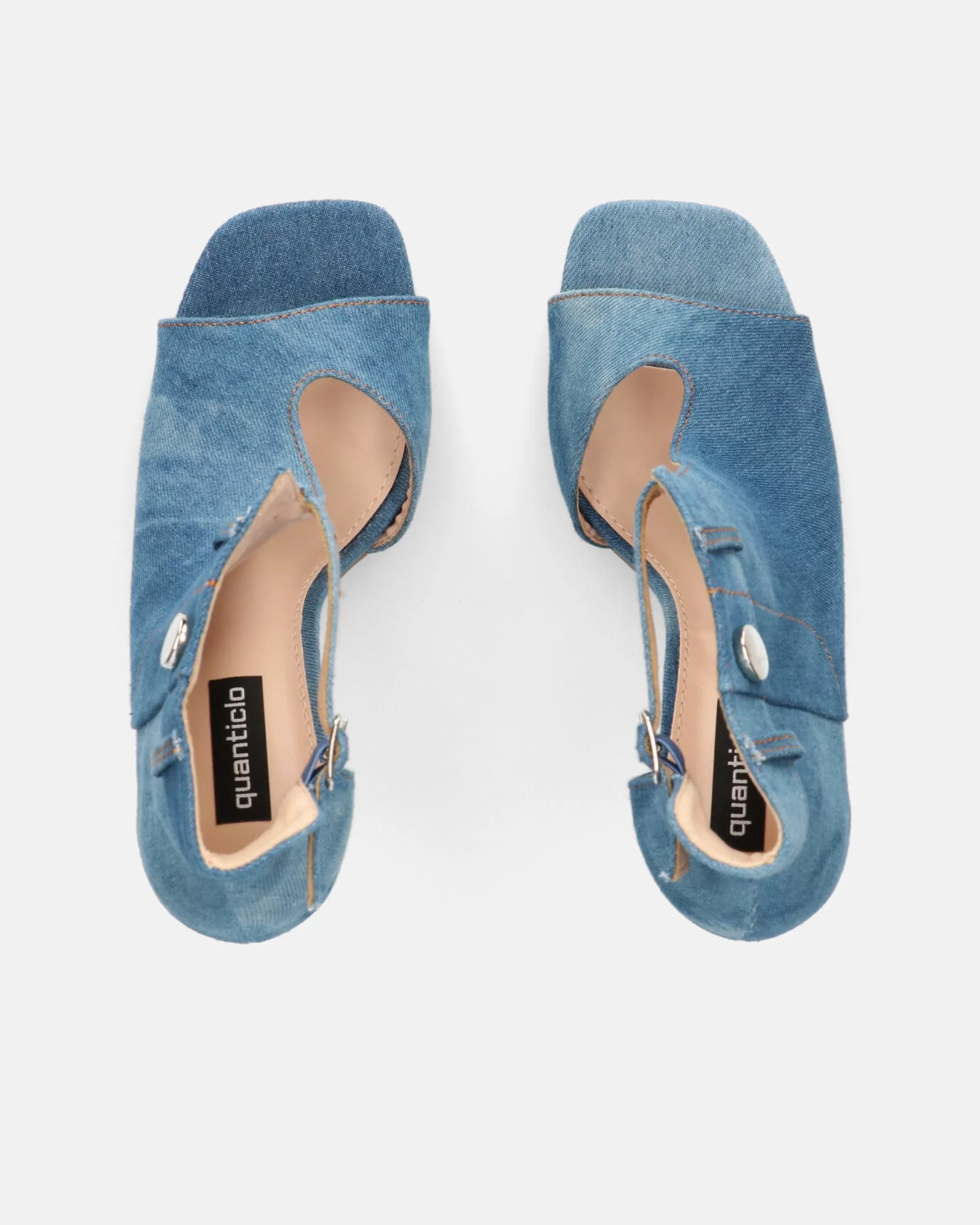 Quanticlo Gema - Scarpe Con Tacco In Denim Blu Hot