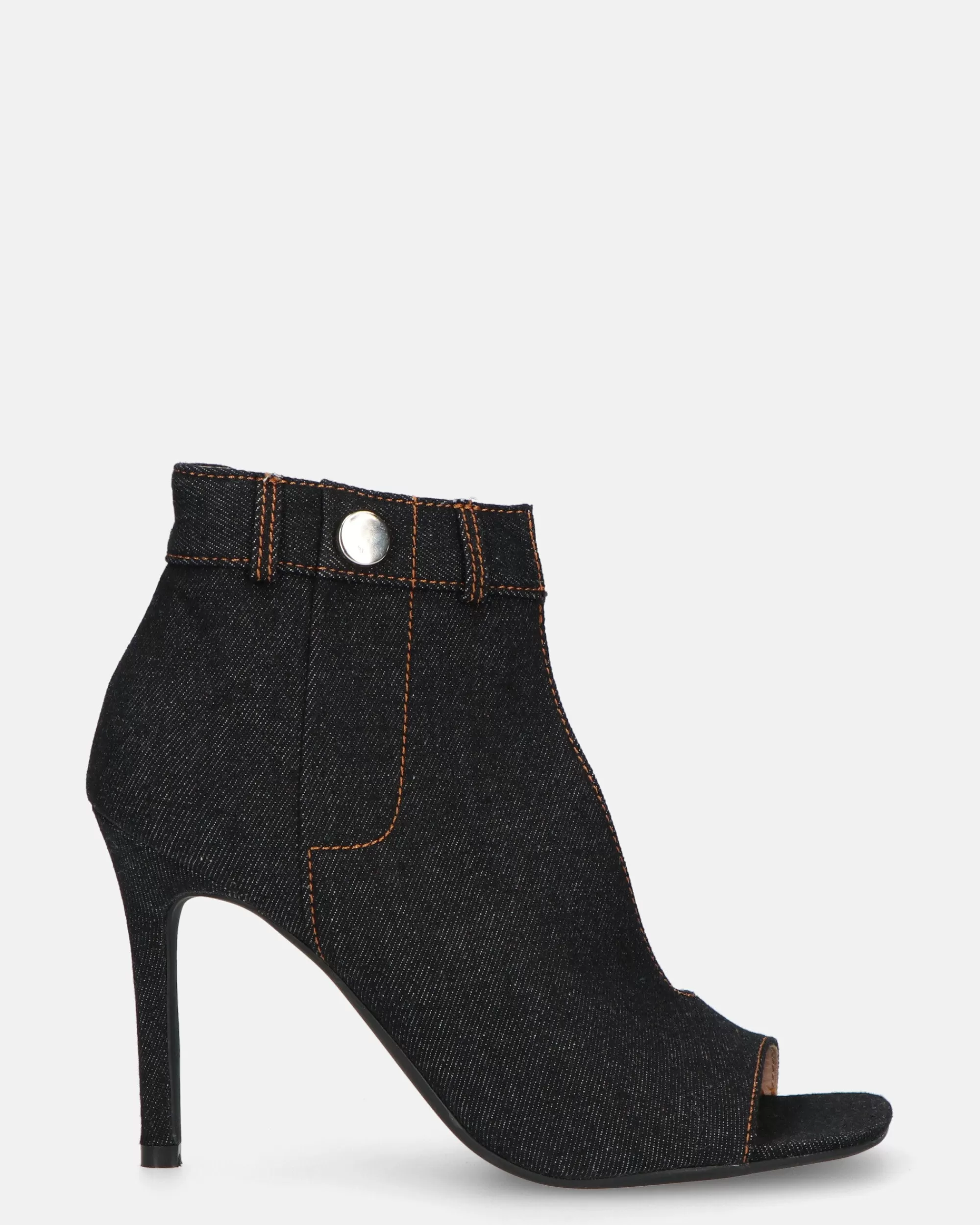 Quanticlo Gema - Scarpe Con Tacco In Denim Nero Sale