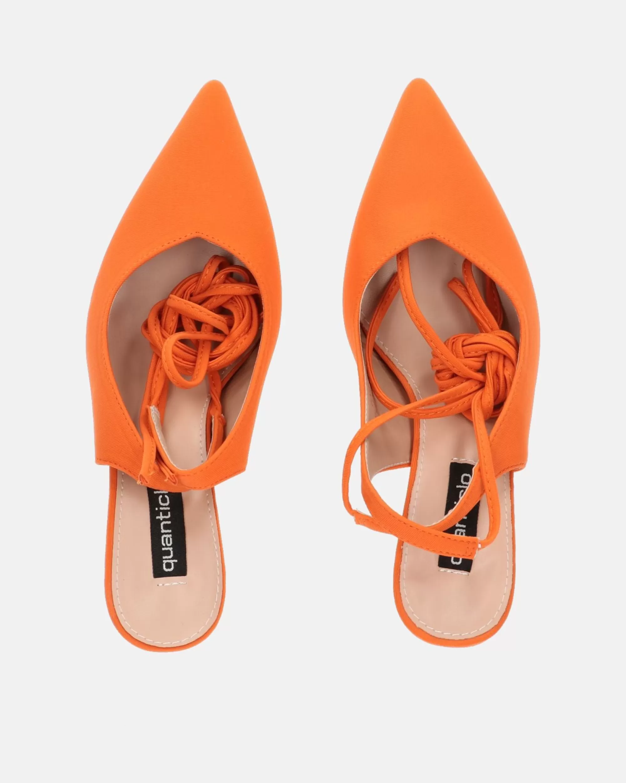 Quanticlo Iole - Scarpe Con Tacco A Spillo In Lycra Arancio Discount