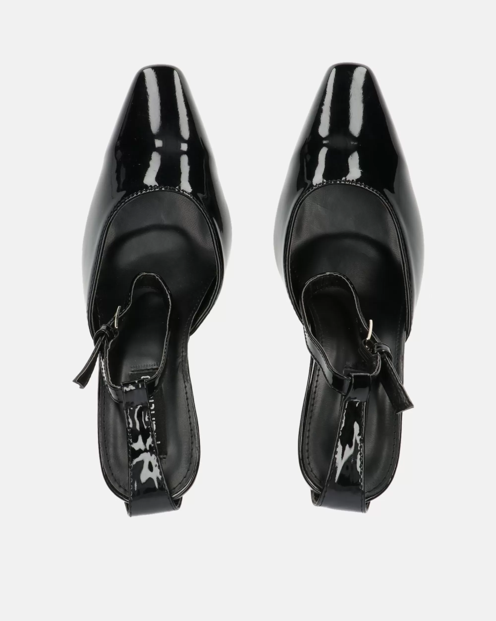 Quanticlo Ludwika - Scarpe Con Tacco E Cinturino Con Glassy Nero Cheap