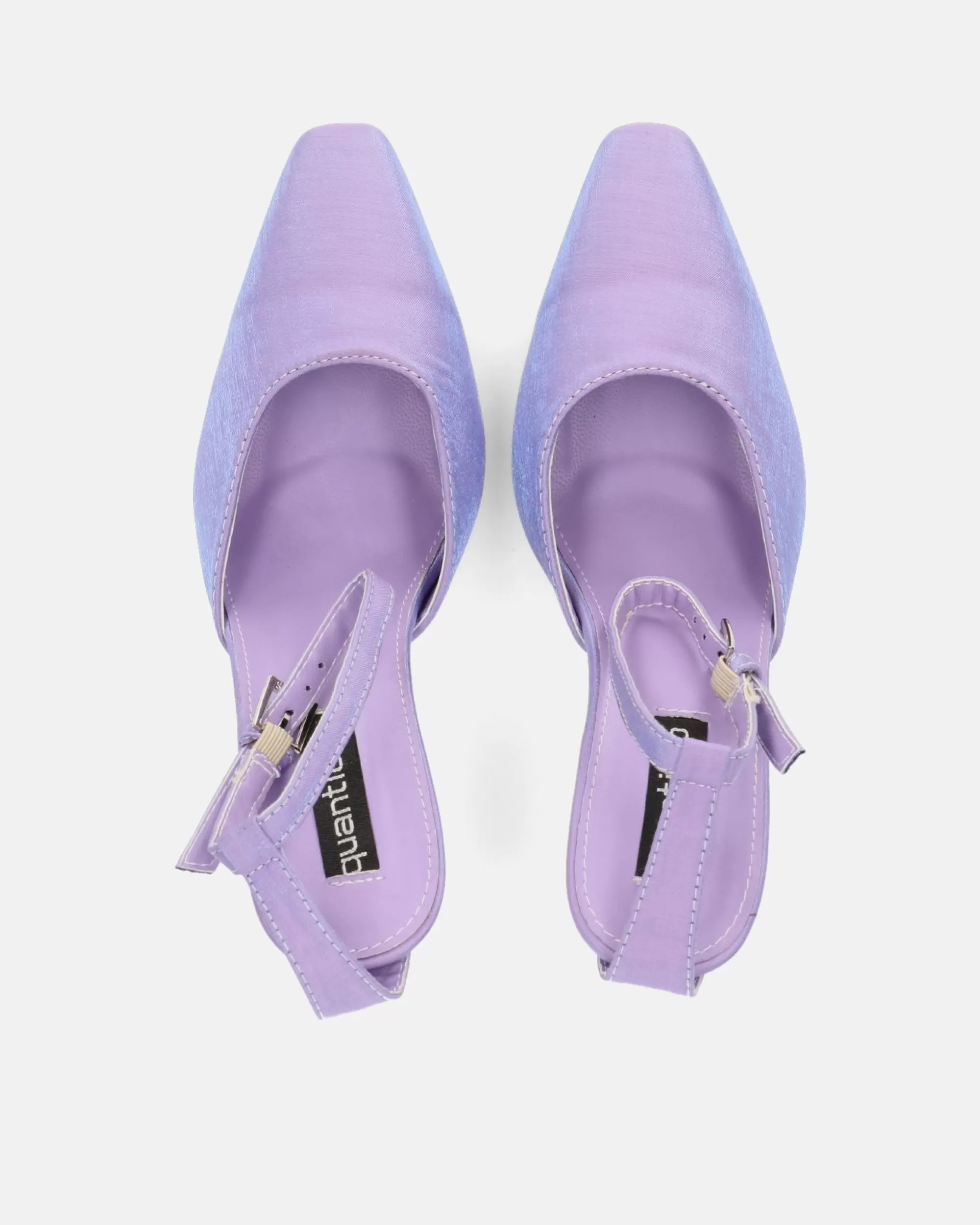 Quanticlo Ludwika - Scarpe Con Tacco E Cinturino In Lycra Viola New