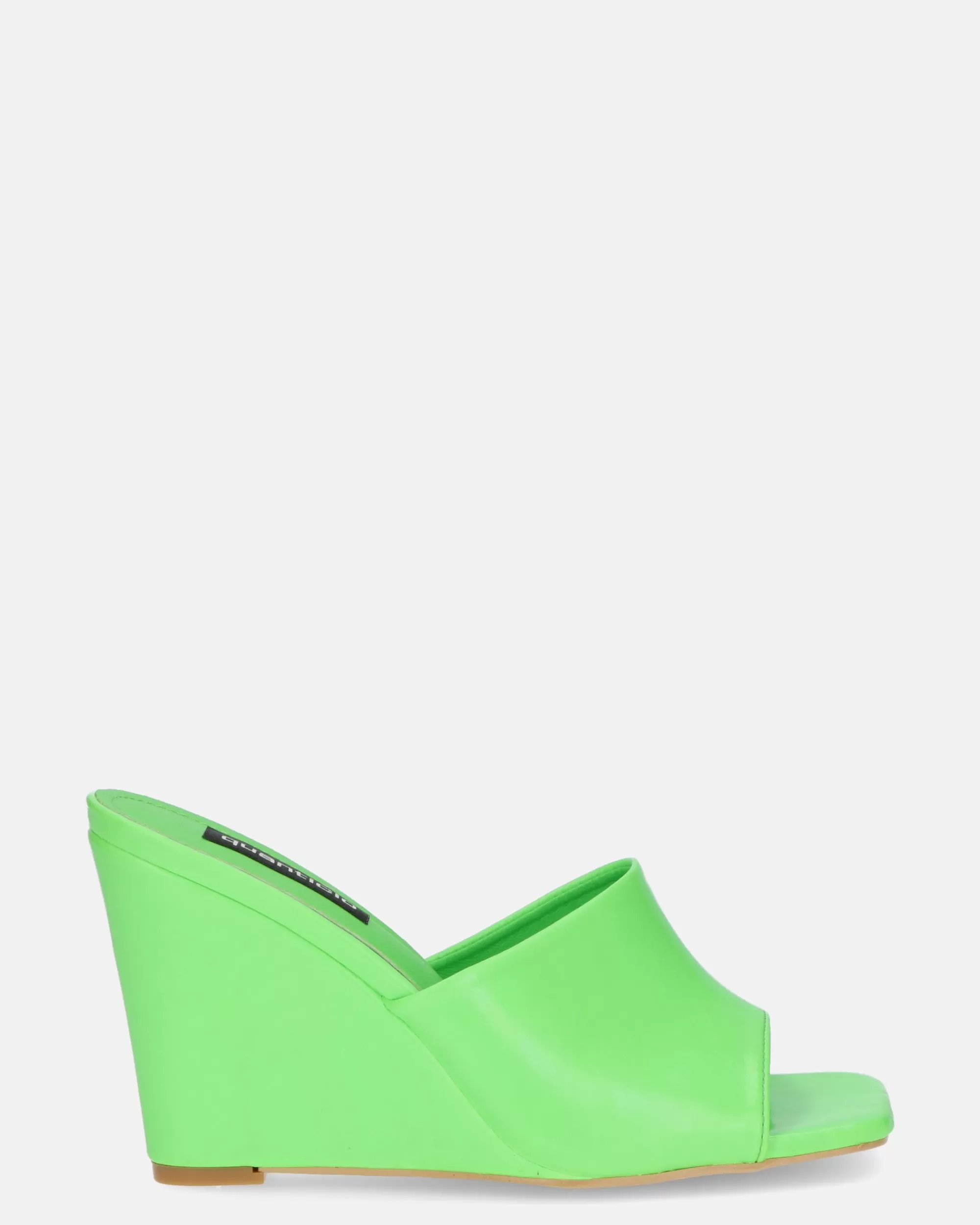 Quanticlo Margherita - Sandali Con Zeppa In Ecopelle Verde Fluo Shop