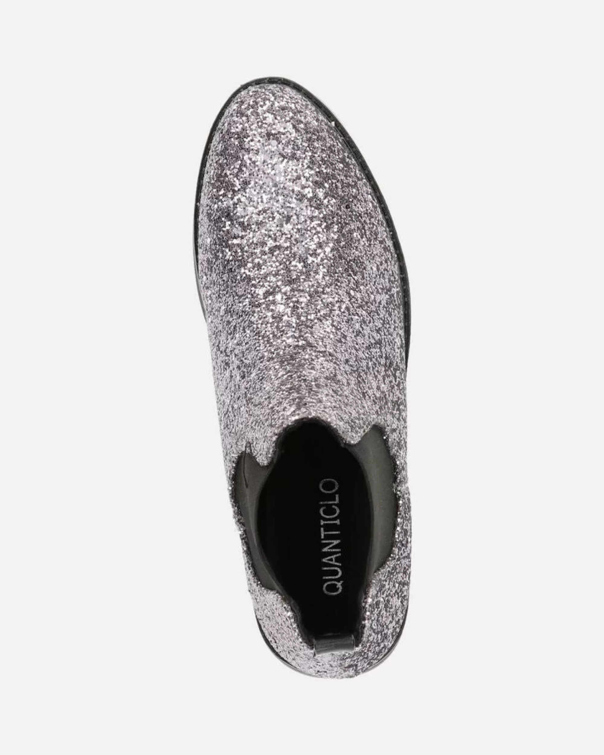 Quanticlo Sophie - Stivaletto Stile Chelsea In Glitter Grigio Flash Sale