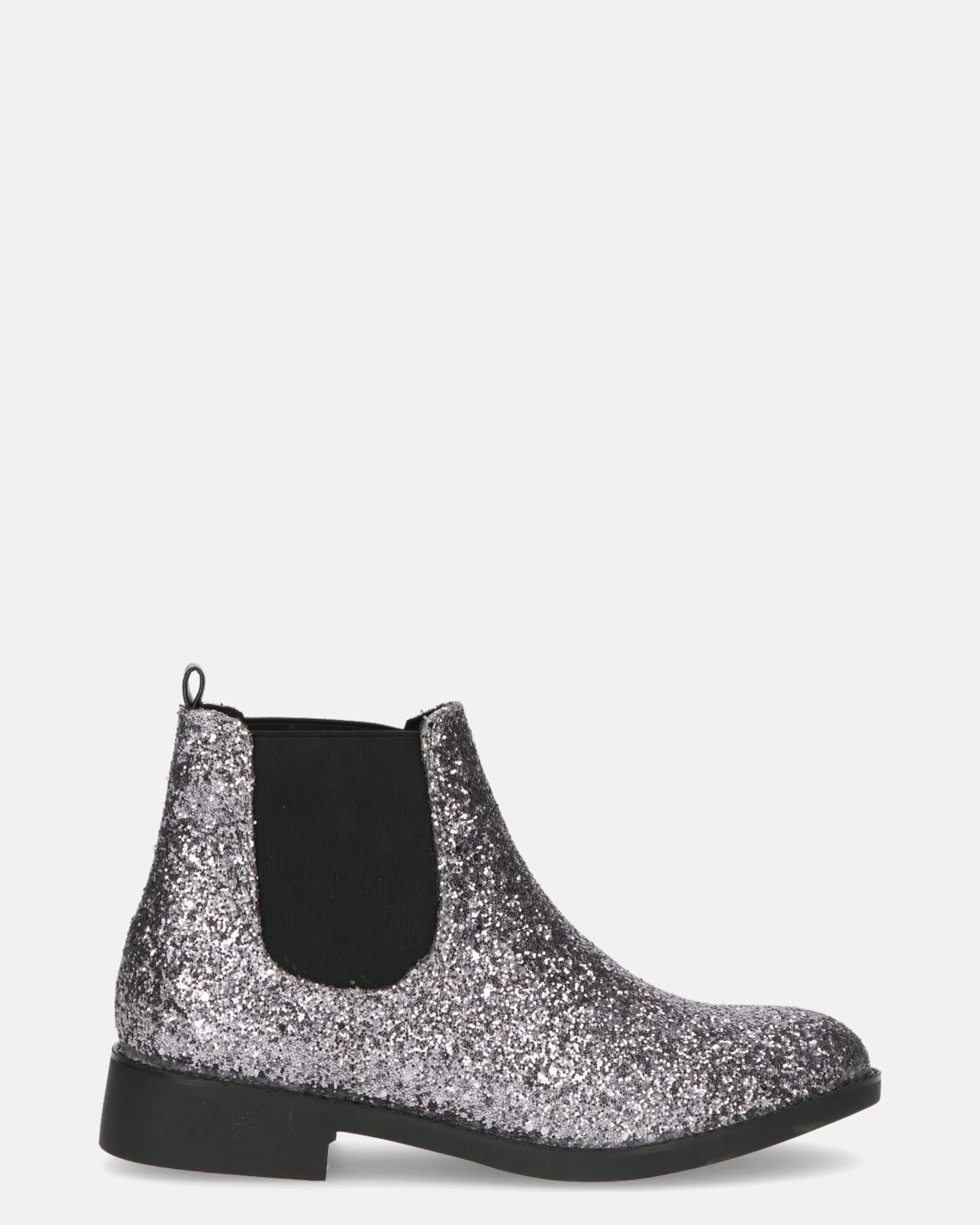 Quanticlo Sophie - Stivaletto Stile Chelsea In Glitter Grigio Flash Sale