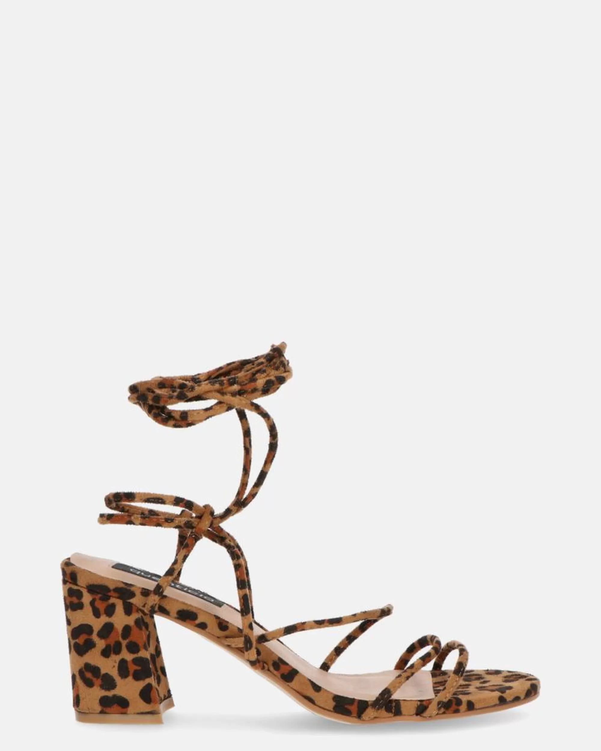 Quanticlo Talia - Sandali Con Tacco In Camoscio Leopardato Flash Sale